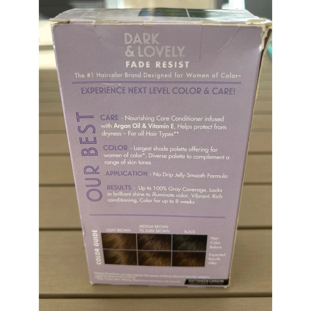 Dark & Lovely Fade Resist 373 Brown Sable Permanent Haircolor For Women‎